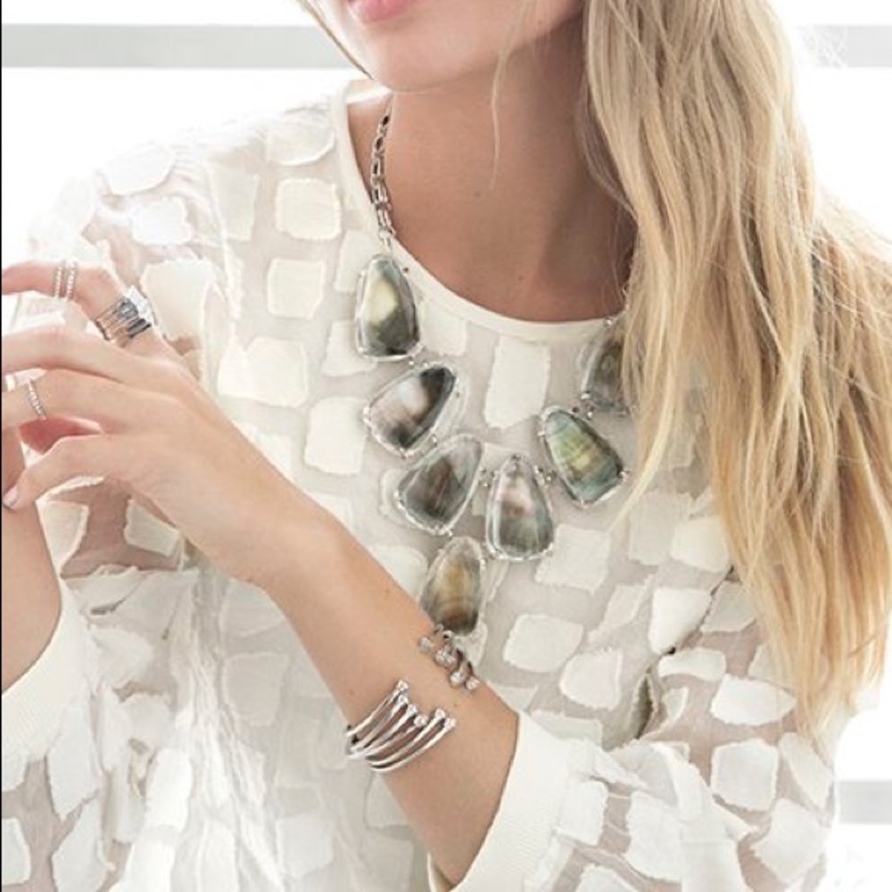 Kendra Scott Harlow Black Mother of Pearl Necklace